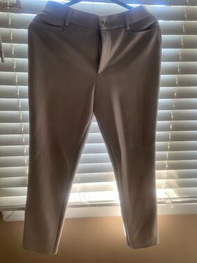 Marla Wynn tailored pant faux suede
